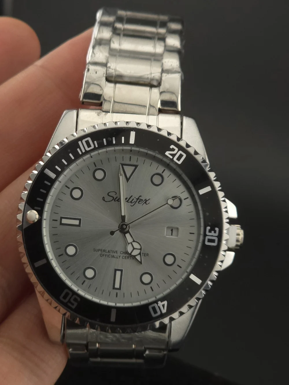 Seadifex Stainless Steel  Watch with Black Bezel